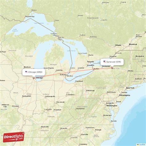 Cheap Flights from Chicago to Syracuse (CHI-SYR) Prices were available within the past 7 days and start at $54 for one-way flights and $108 for round trip, for the period specified. Prices and availability are subject to change. Additional terms apply. Book one-way or return flights from Chicago to Syracuse with no change fee on selected flights..