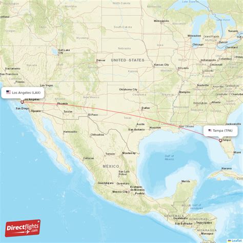 Direct flight time from Tampa to Los Angeles by different airlines ; Tampa (TPA) ➝ Los Angeles (LAX), 5 hours 15 minutes, Delta Air Lines ; Tampa (TPA) ➝ Los ....