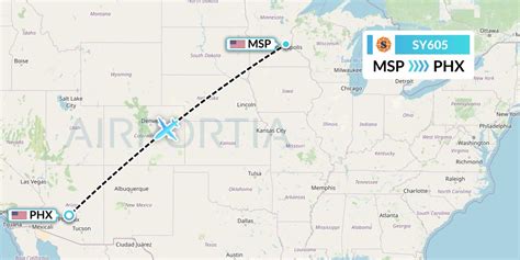  The calculation of flight time is based on the straight line distance from Minneapolis, MN to Phoenix, AZ ("as the crow flies"), which is about 1,280 miles or 2 059 kilometers. Your trip begins in Minneapolis, Minnesota. It ends in Phoenix, Arizona. Your flight direction from Minneapolis, MN to Phoenix, AZ is Southwest (-122 degrees from North ... .