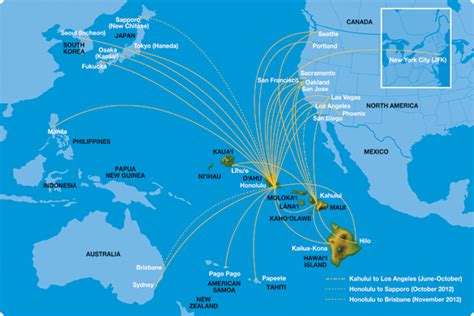 We offer only non-stop service to Hawaii from destinations in North America, Asia and the South Pacific, as well as service to every major Hawaiian Island.