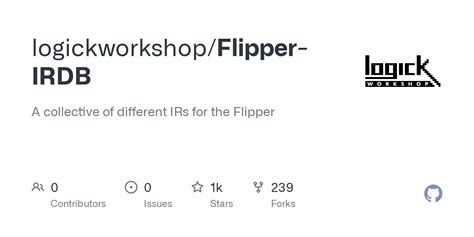 Flipper irdb. A collective of different IRs for the Flipper Flipper-IRDB. A collective of different IRs for the Flipper. To restore the repository download the bundle 