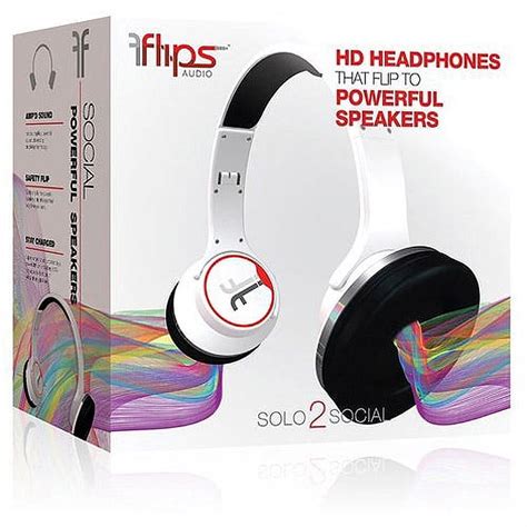 Flips Transforming Headphones and Speakers, Black/Green