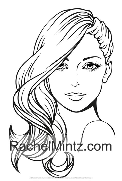 Read Online Flirty Hairstyles  Women Portraits Coloring Book Beautiful Hair Designs Attractive Young Faces Ã For Adults  Teenagers By Rachel Mintz