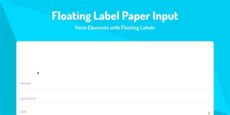 Floating Label Paper Input - Made With React.js