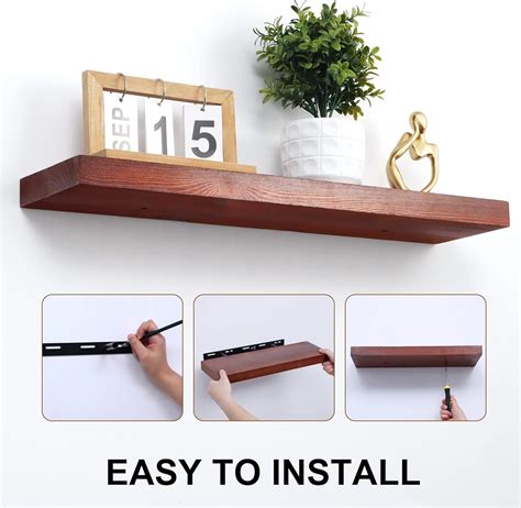 Floating Shelf Cherry Wood Wayfair