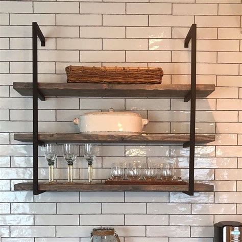 Floating Shelf With Metal Rod - Etsy