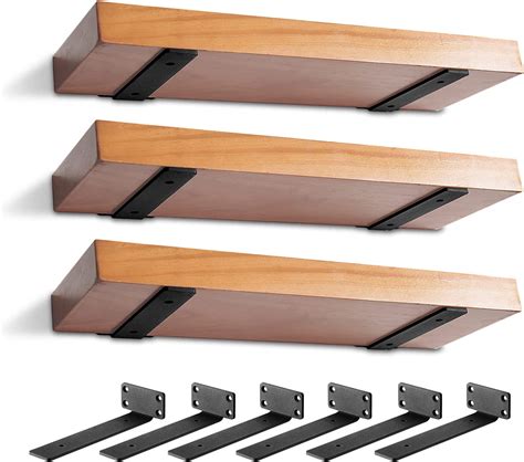 Floating shelves hardware. Hidden Floating Shelf Brackets Set of 4, Solid Steel Blind Shelf Supports, 6" Brackets with Wall Mounting Hardware, Heavy-Duty Metal Shelving Mounts for ... 