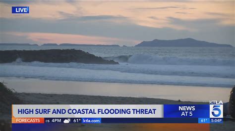 Flood advisory issued as high surf pounds SoCal coast this week
