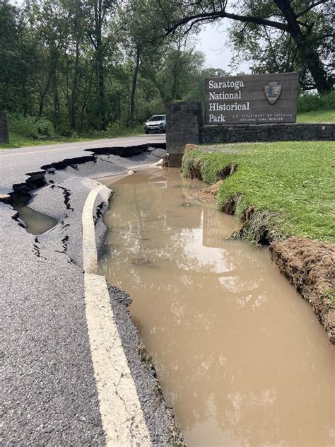 Flooding damages parts of Saratoga National Historical Park