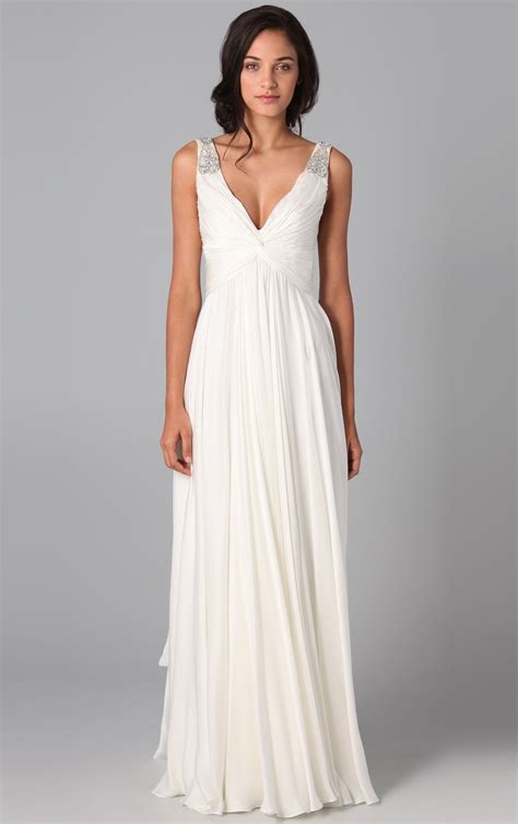 Floor Length White Gowns - 42 For Sale on 1stDibs