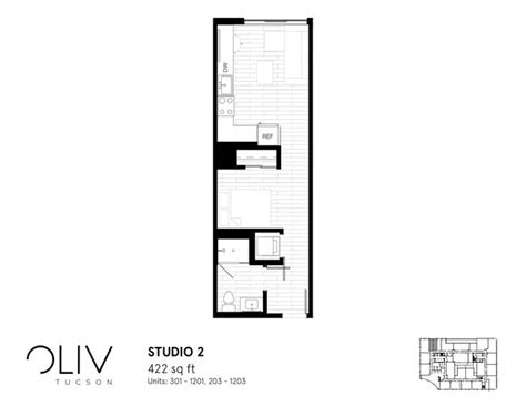 Floor Plans Of Apartments Near UofA - OLIV-Tucson