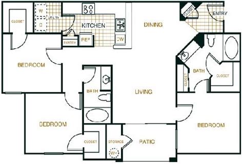 Floor Plans One Bedroom Study San Paloma