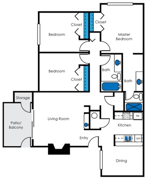 Floor Plans of Greenback Terrace Apartments in Citrus Heights, CA