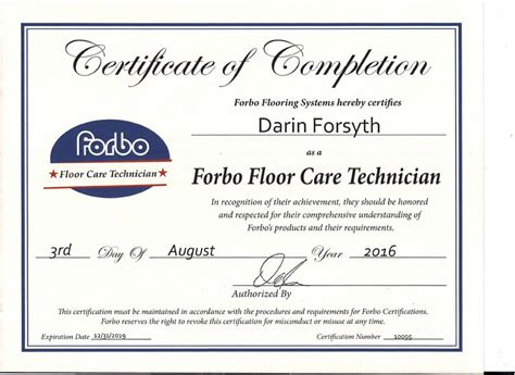 Floor Technician Certification