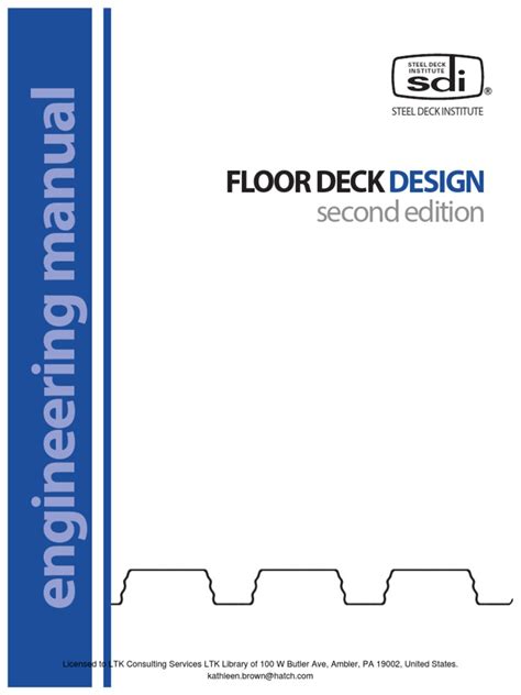 Floor deck design manual pdf.  Applications include commercial, industri...
