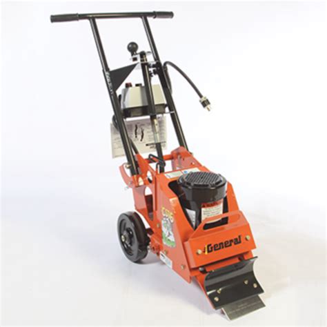 Floor scraper rental. Strip away tile, flooring or other materials with this ride-on scraper. This compact machine is designed to fit through doorways and tight spaces like standard elevators. It is ideal for large area surface removal. This tile stripper works quickly while the operator can sit in the driver's seat, reducing strain from tough jobs. 