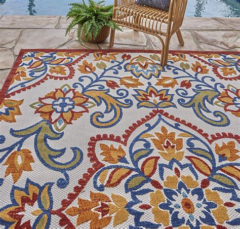 Floral - Outdoor Rugs - Rugs - The Home Depot