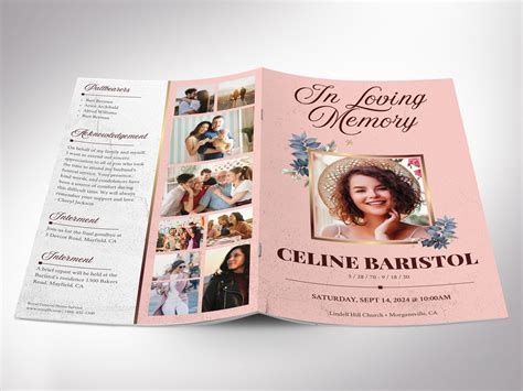 Floral Funeral Program Template By Godserv Designs