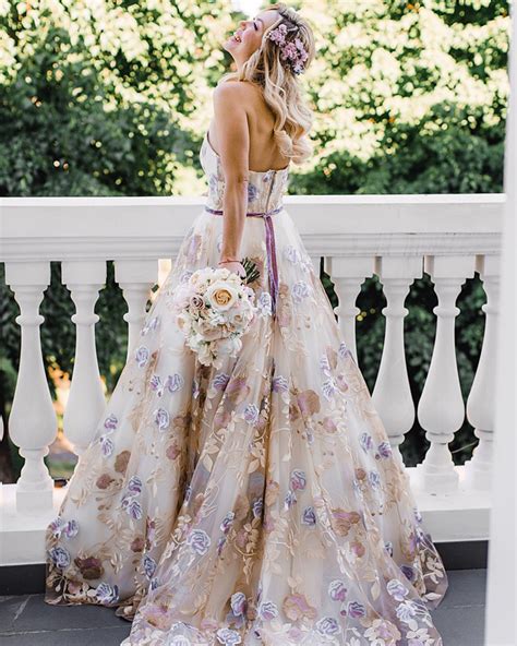 Floral Gown For Wedding