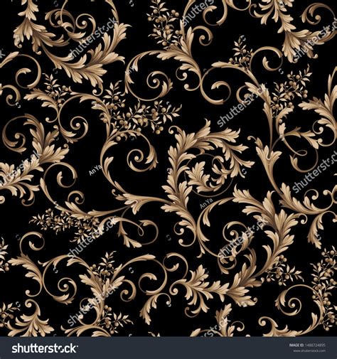 Floral Pattern Vector, Textile Pattern Design, Baroque Pattern, Pattern