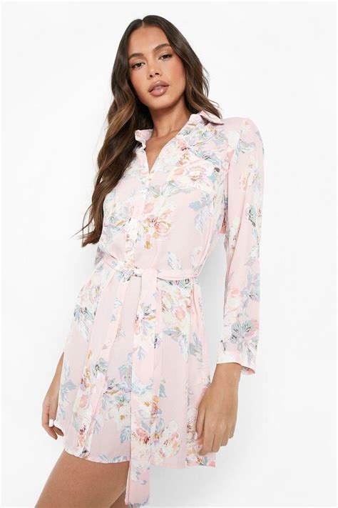 Floral Shirt Dress boohoo