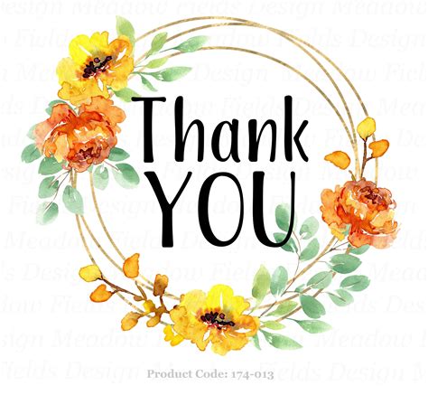 Floral Thank You - Etsy