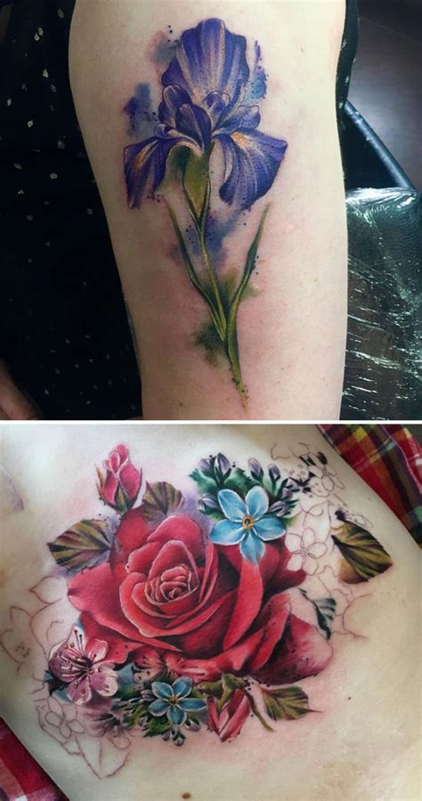 Floral tattoo artists near me. Jul 17, 2021 ... Her style revolves around floral work, animals, and patternwork. Steve Huntsberry. Facebook: @SteveHuntsberry. Immortal Images Custom Tattoo ... 