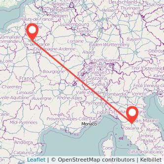 886 km. Cheap train tickets from Paris to start from $232 with an average ticket price of $232. The fastest train from Paris to takes 9h 34m in comparison to an average duration of 12h 41m and covers a distance of 886 km. 2 trains that leave Paris for every day with It's difficult to get from Paris to Florence without transferring at least once ....