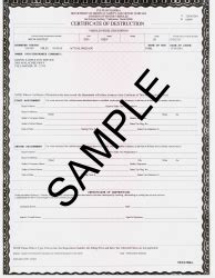 Florida Certificate Of Destruction