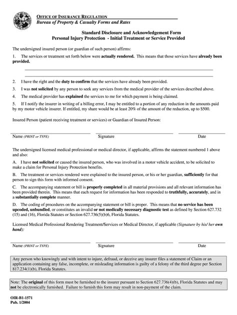 Florida Disclosure Form Fill Out and Sign Printable PDF Template
