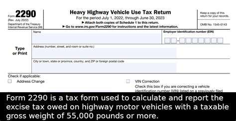 Florida Form 2290 Heavy Highway Vehicle Use Tax Return