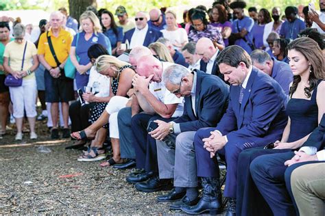Florida Gov. Ron Desantis booed at vigil as hundreds mourn more racist killings