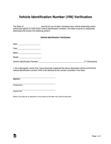 Florida Motor Vehicle Vin Verification Form