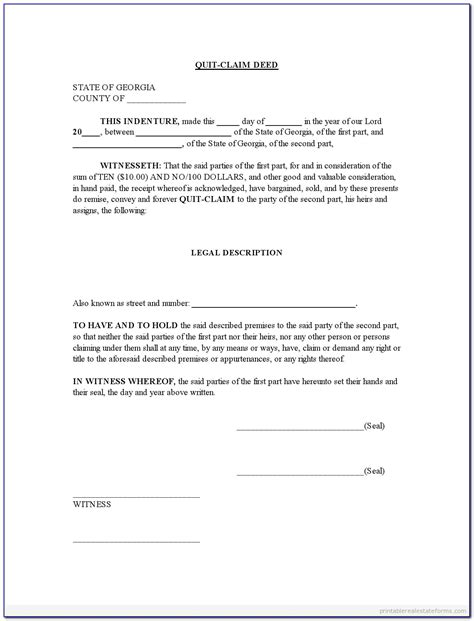 Florida Quit Claim Deed Form Broward