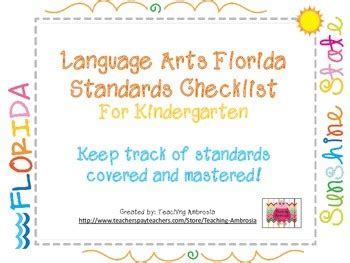 Florida State Standards for Arts Education: Kindergarten