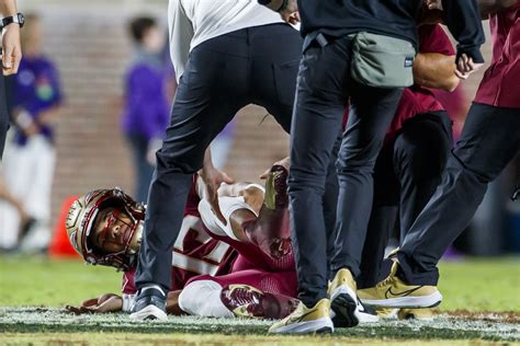 Florida State quarterback Jordan Travis says leg injury will end his season with No. 5 Seminoles