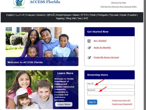 Florida access login. Bienvenidos a la Conexión Comunitaria Automatizada para Autosuficiencia Económica (ACCESS) del Departamento de Niños y Familias. Usuarios frecuentes. * Identificación de usuario. * Contraseña. 