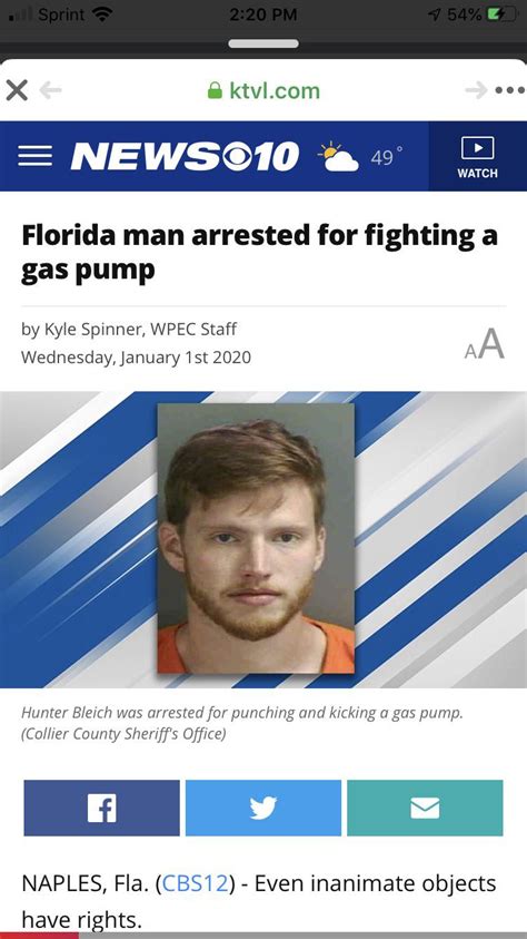Florida man january 20. A Florida man attempted a “not so great escape” last week when he tried hiding from deputies underwater in a pond – an “action movie” stunt that officials easily foiled when … 