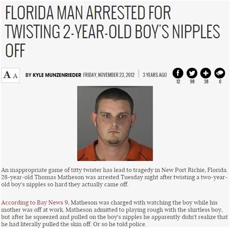 Florida man july 2. e.g. July 21. “Florida Man Birthday Challenge” is an internet trend where you can learn about funny and interesting events that occurred on the dates that coincide with your own birthday. For example, if you search for August 5 using the “Find Your Birthday” section on our website, you will see the event that happened on August 5. 