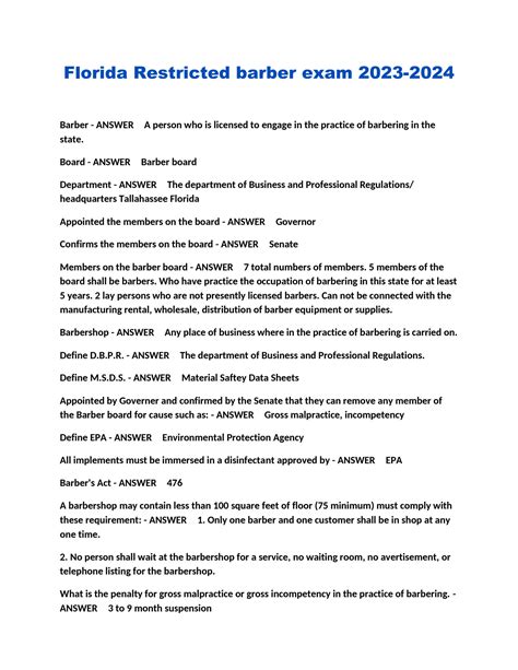 Florida restricted barber licence study guide 2011. - Statistics for engineering the sciences solution manual.
