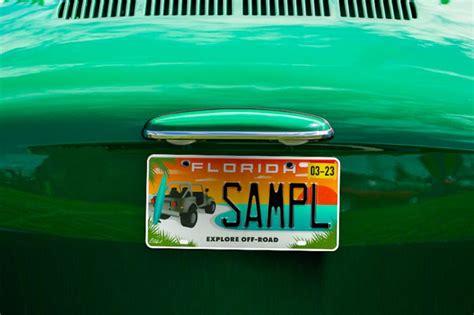 Florida tag renewal. Learn how to apply for a license plate and registration in Florida, including standard, personalized, and specialty plates. Find out the fees, methods, and requirements for replacing, disposing, and using temporary license plates. See the license plate rate chart and other resources. 
