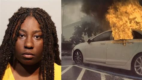 Florida woman's car catches fire as she was allegedly shoplifting