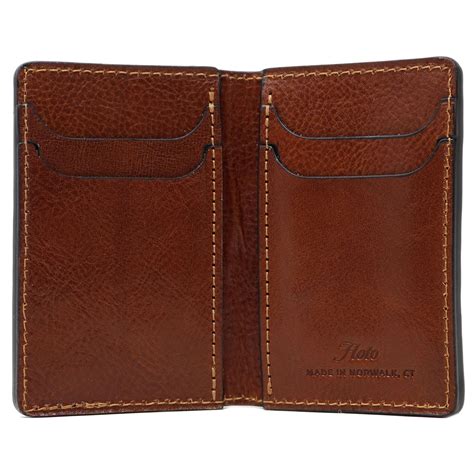 Floto Sono Vertical Wallet in Full Grain Calfskin Leather Slim ...