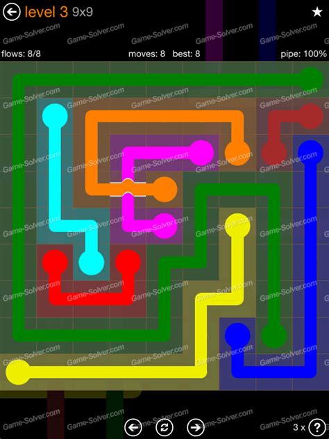 Flow Bridge Pack 9x9 Level 3 • Game Solver