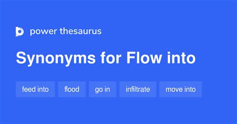 Flow Into synonyms - 32 Words and Phrases for Flow Into - Power …