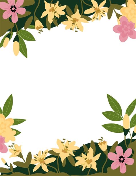 Flower Border Template in Illustrator Word PSD JPEG Google Docs