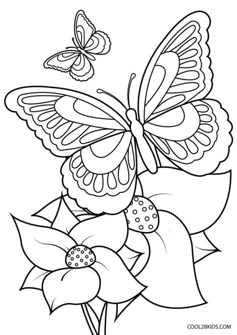 Flower Butterfly Coloring Pages For Adults