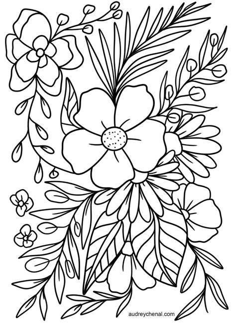 Flower Coloring Pages Printable Free