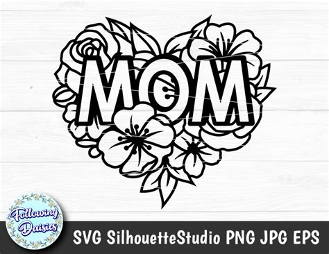 Flower Mom Svg - Etsy