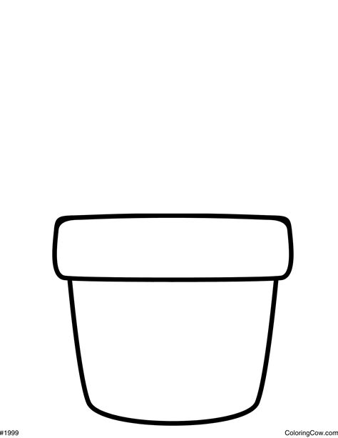 Flower Pot Coloring Shee